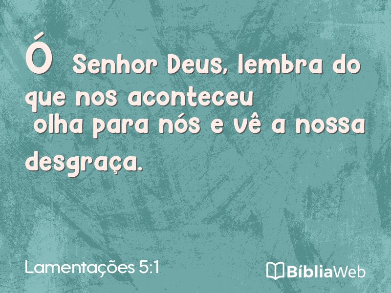 Lamentações 5:1 em imagem para compartilhar