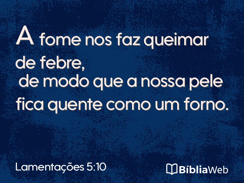 Lamentações 5:10 em imagem para compartilhar