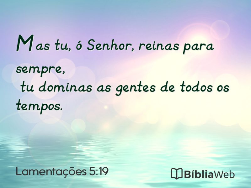 Lamentações 5:19 em imagem para compartilhar