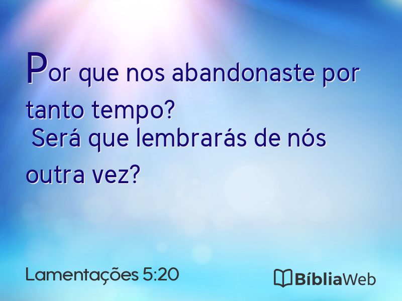 Lamentações 5:20 em imagem para compartilhar