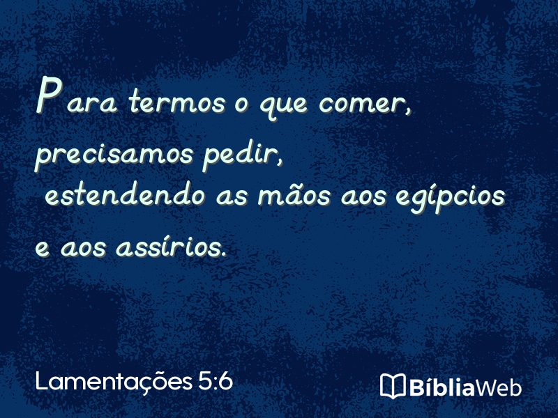 Lamentações 5:6 em imagem para compartilhar