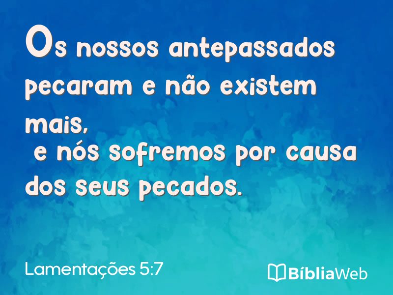 Lamentações 5:7 em imagem para compartilhar