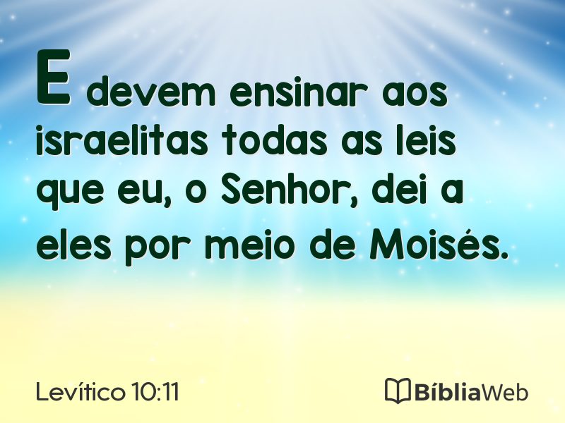 Levítico 10:11 em imagem para compartilhar