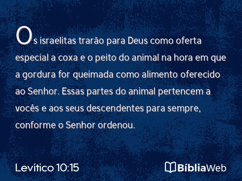 Levítico 10:15 em imagem para compartilhar