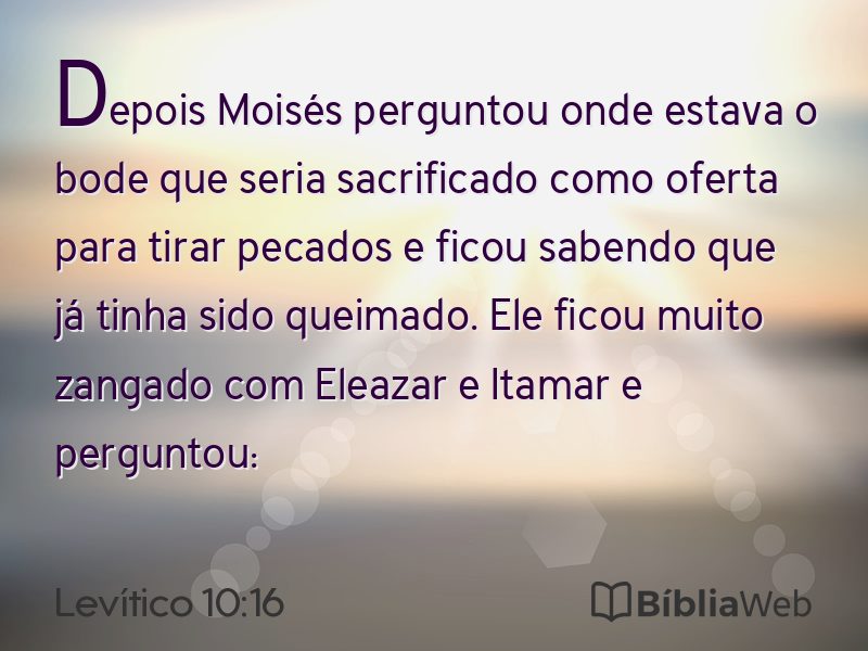 Levítico 10:16 em imagem para compartilhar