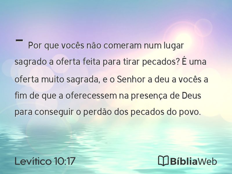 Levítico 10:17 em imagem para compartilhar