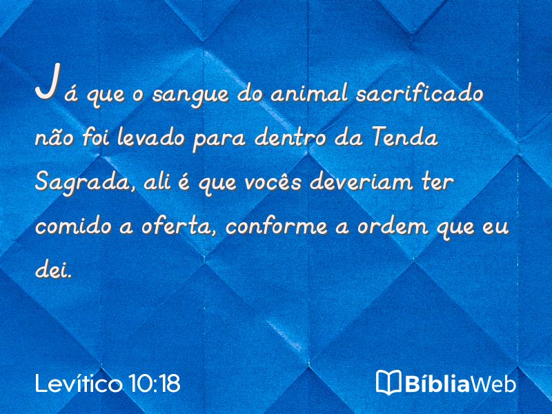Levítico 10:18 em imagem para compartilhar