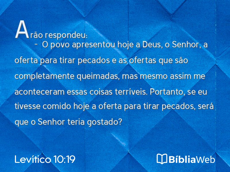 Levítico 10:19 em imagem para compartilhar