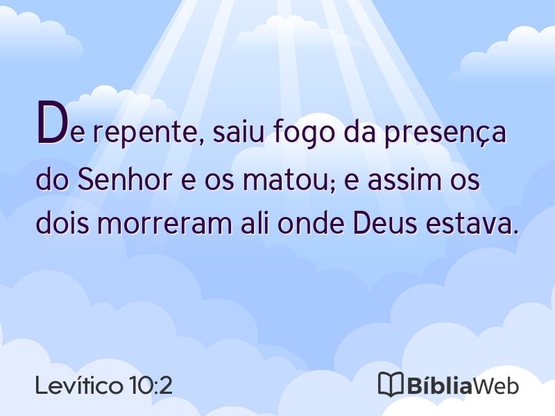 Levítico 10:2 em imagem para compartilhar