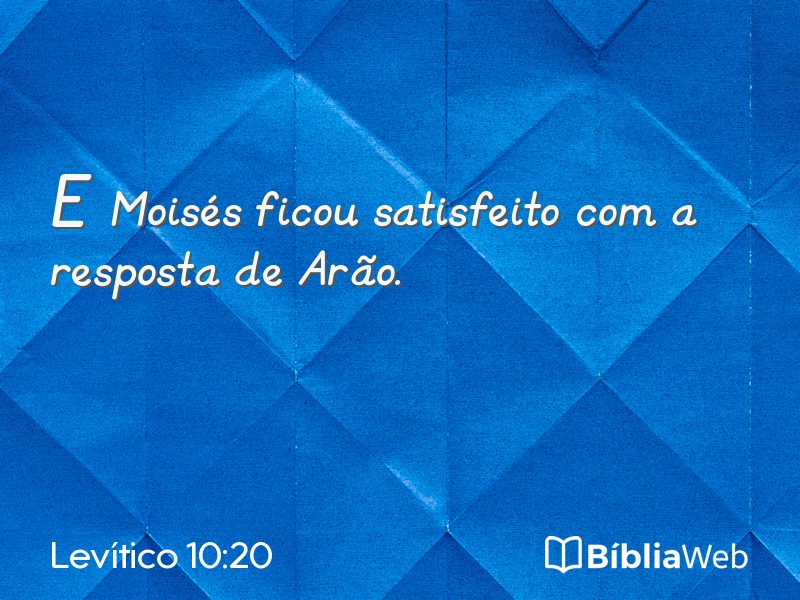 Levítico 10:20 em imagem para compartilhar