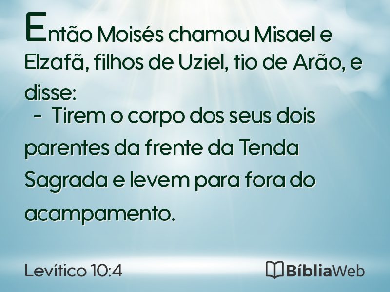 Levítico 10:4 em imagem para compartilhar