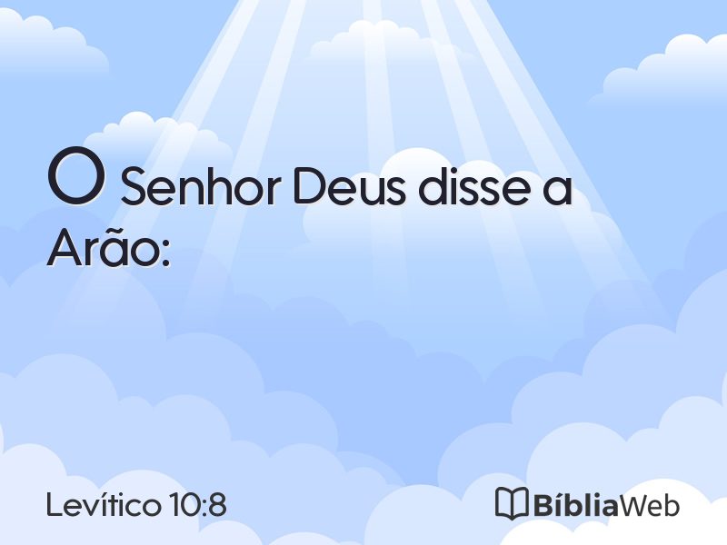 Levítico 10:8 em imagem para compartilhar