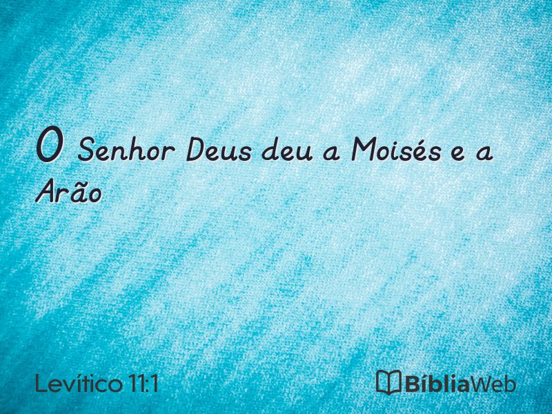 Levítico 11:1 em imagem para compartilhar
