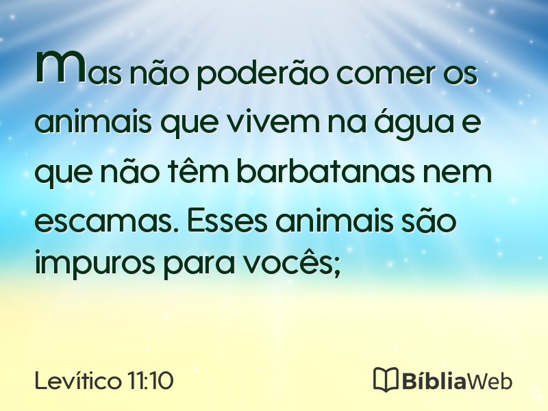 Levítico 11:10 em imagem para compartilhar