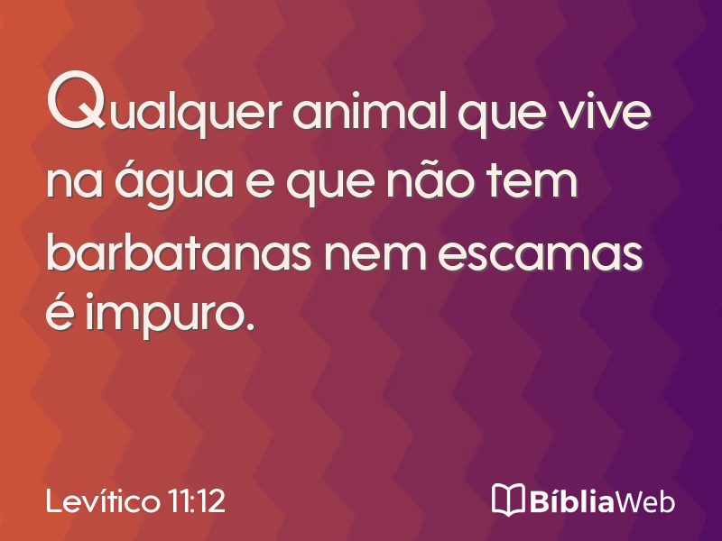 Levítico 11:12 em imagem para compartilhar