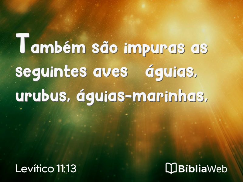 Levítico 11:13 em imagem para compartilhar