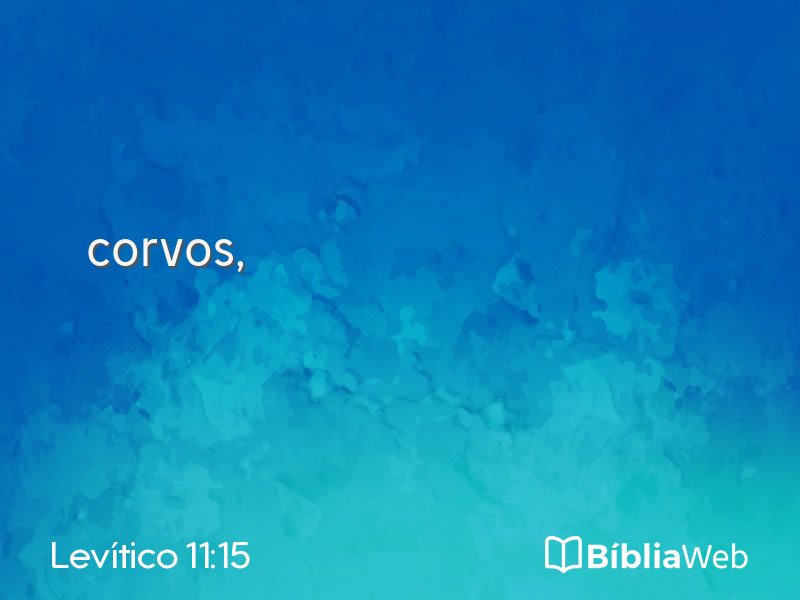 Levítico 11:15 em imagem para compartilhar