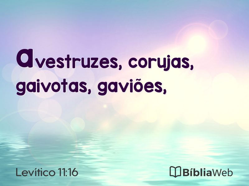 Levítico 11:16 em imagem para compartilhar