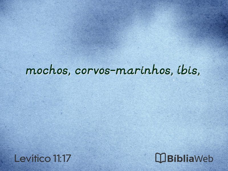 Levítico 11:17 em imagem para compartilhar