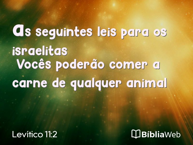 Levítico 11:2 em imagem para compartilhar