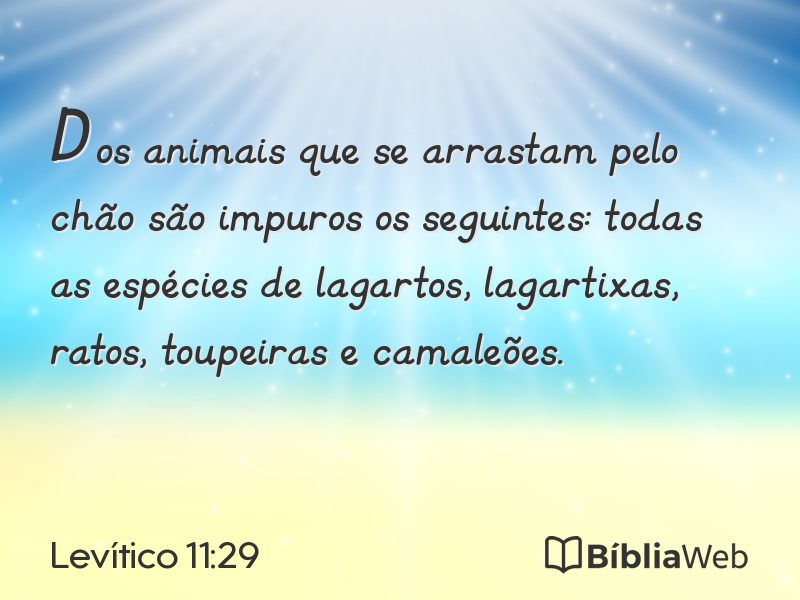 Levítico 11:29 em imagem para compartilhar