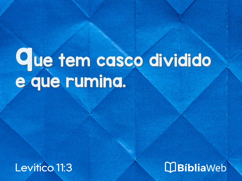 Levítico 11:3 em imagem para compartilhar