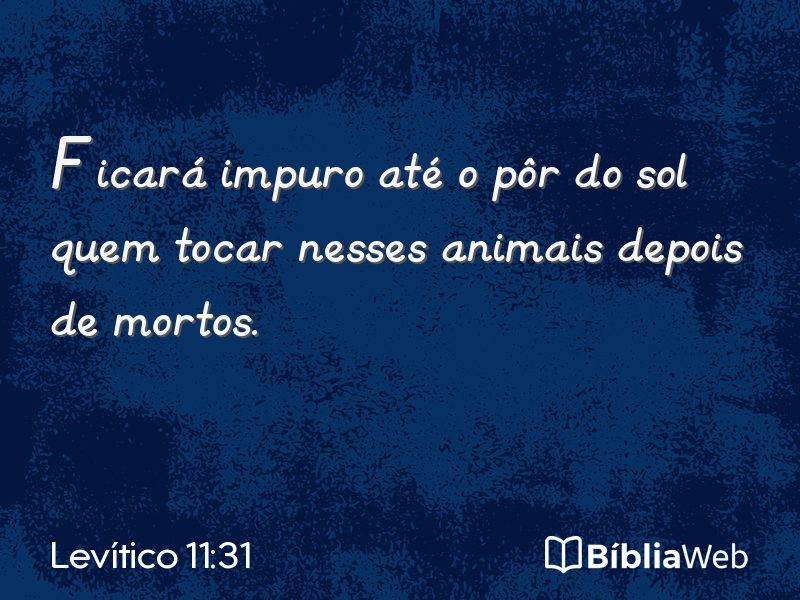 Levítico 11:31 em imagem para compartilhar