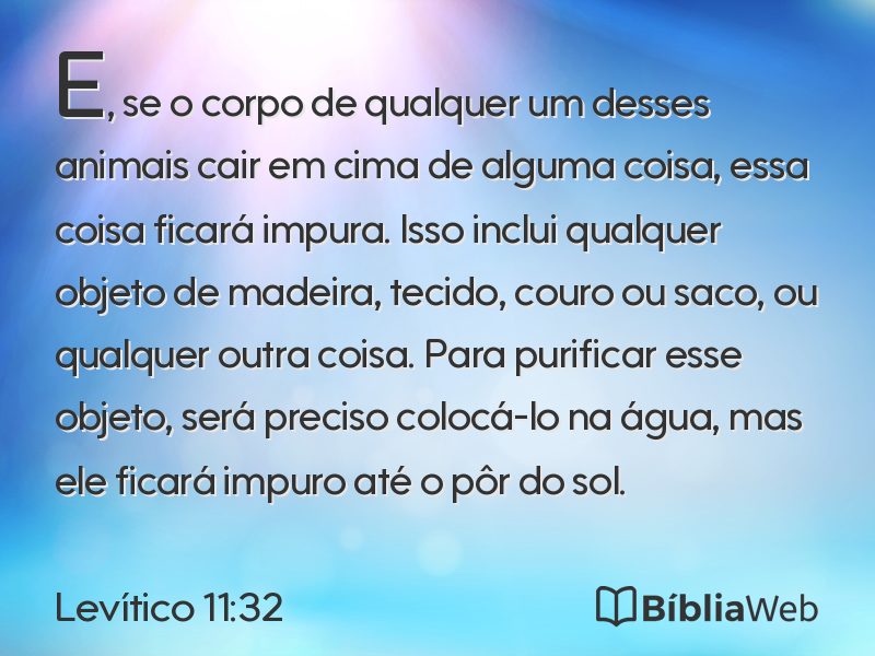 Levítico 11:32 em imagem para compartilhar
