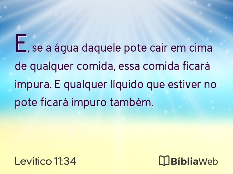 Levítico 11:34 em imagem para compartilhar