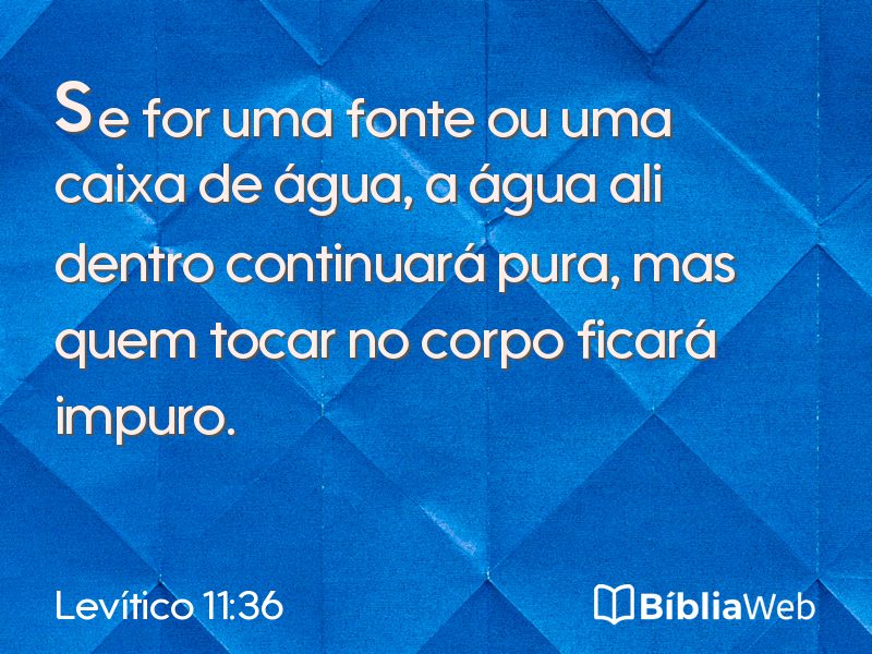 Levítico 11:36 em imagem para compartilhar