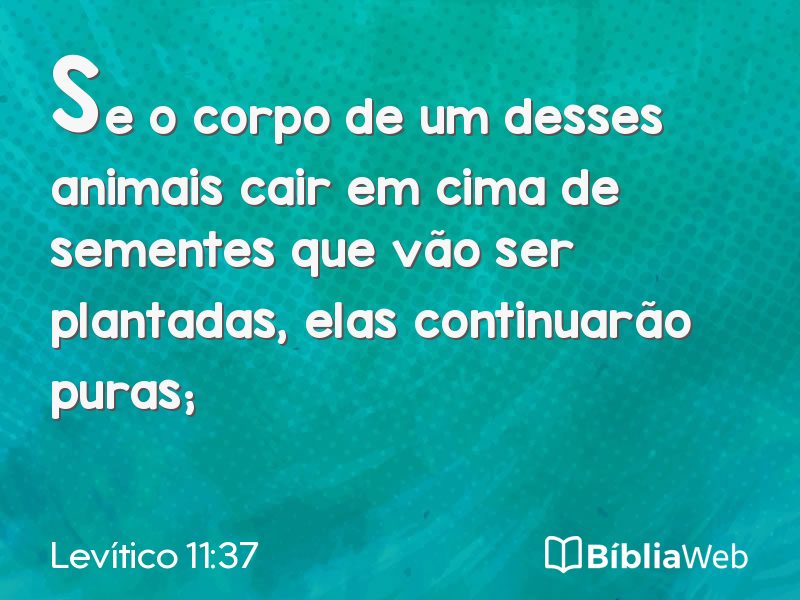 Levítico 11:37 em imagem para compartilhar