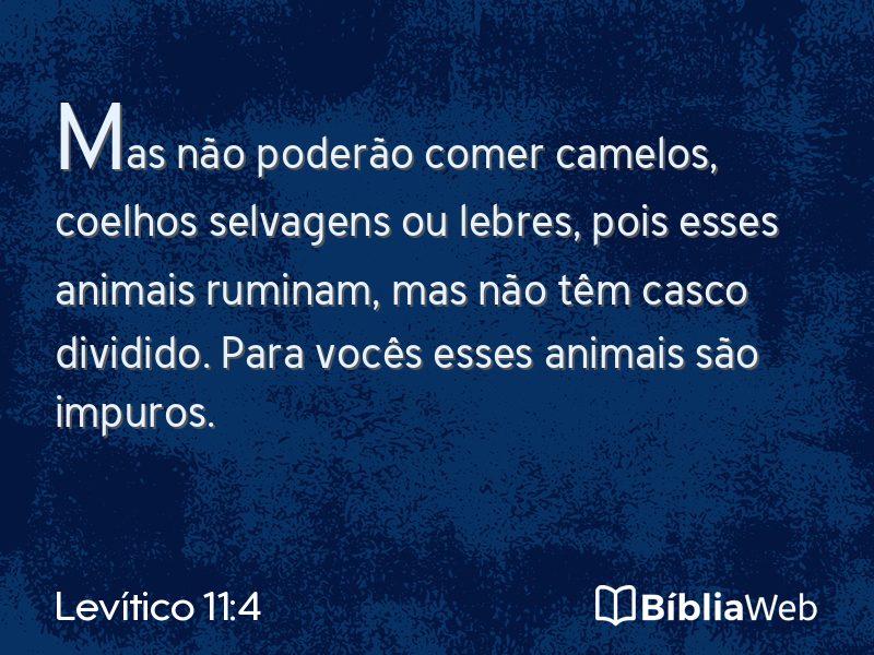 Levítico 11:4 em imagem para compartilhar