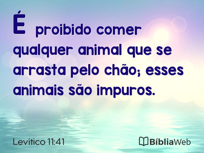 Levítico 11:41 em imagem para compartilhar
