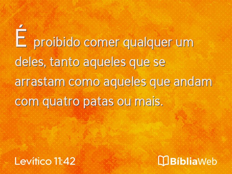 Levítico 11:42 em imagem para compartilhar
