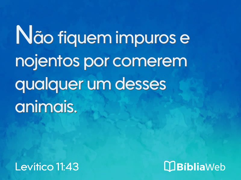 Levítico 11:43 em imagem para compartilhar