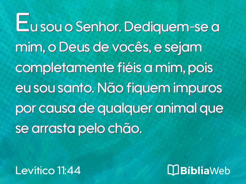 Levítico 11:44 em imagem para compartilhar