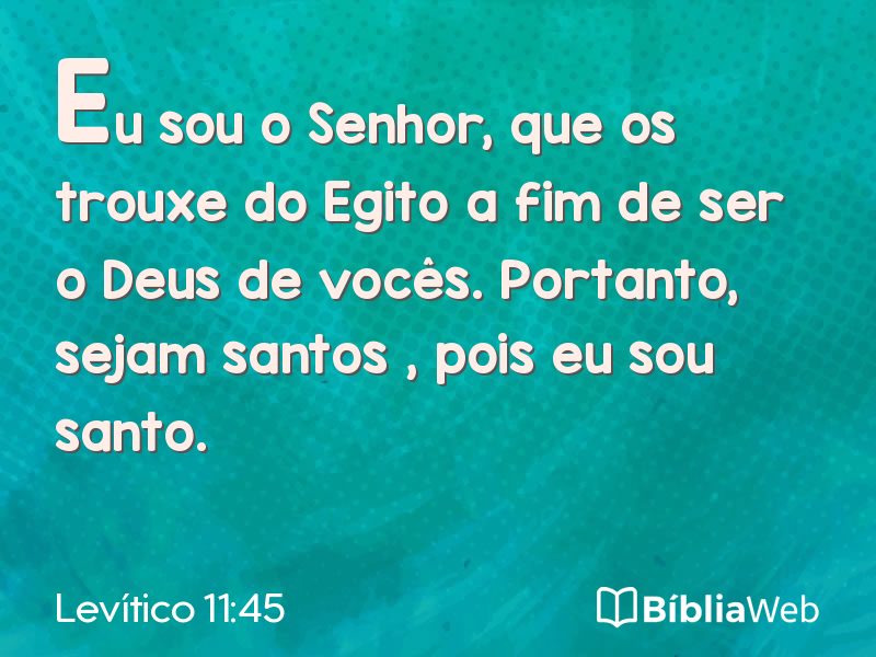 Levítico 11:45 em imagem para compartilhar