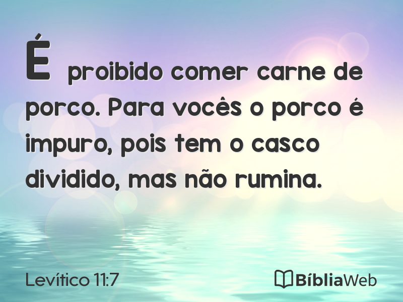 Levítico 11:7 em imagem para compartilhar