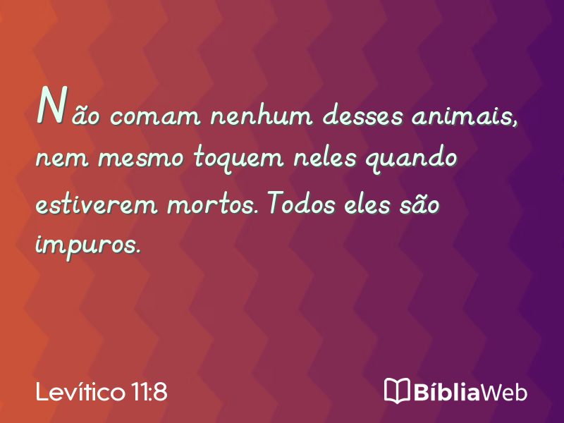 Levítico 11:8 em imagem para compartilhar