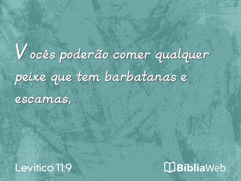 Levítico 11:9 em imagem para compartilhar
