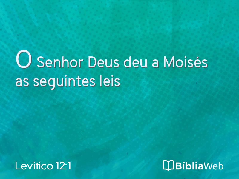 Levítico 12:1 em imagem para compartilhar