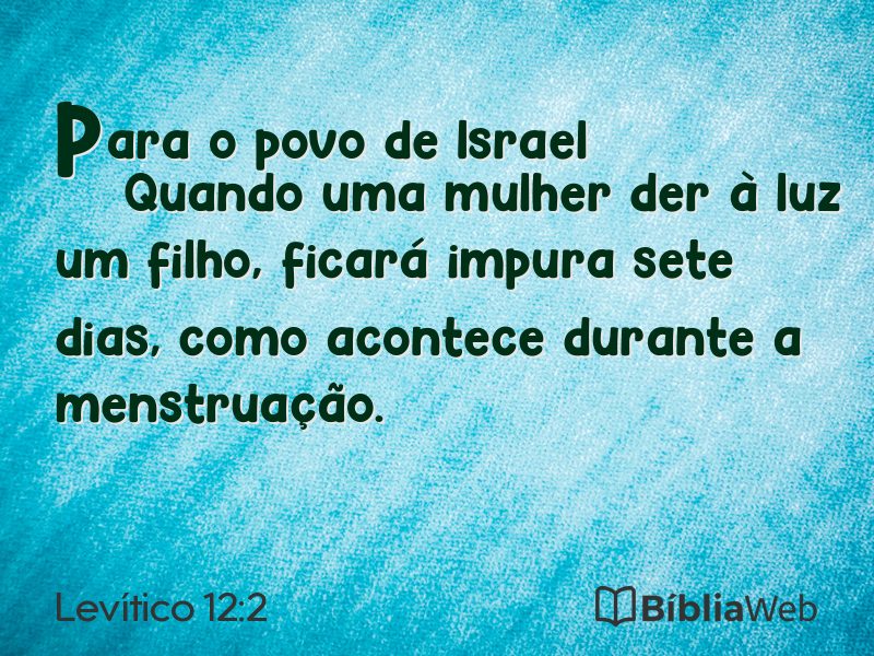 Levítico 12:2 em imagem para compartilhar