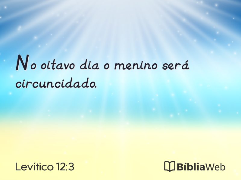 Levítico 12:3 em imagem para compartilhar