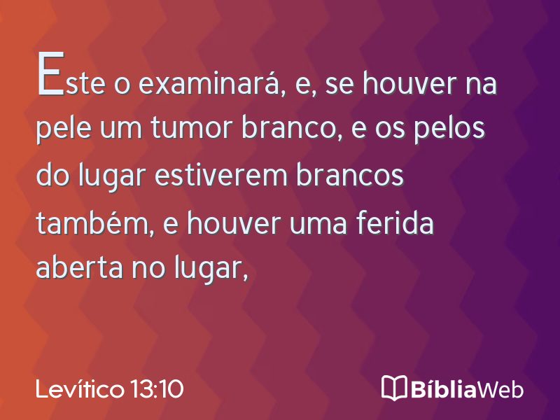 Levítico 13:10 em imagem para compartilhar