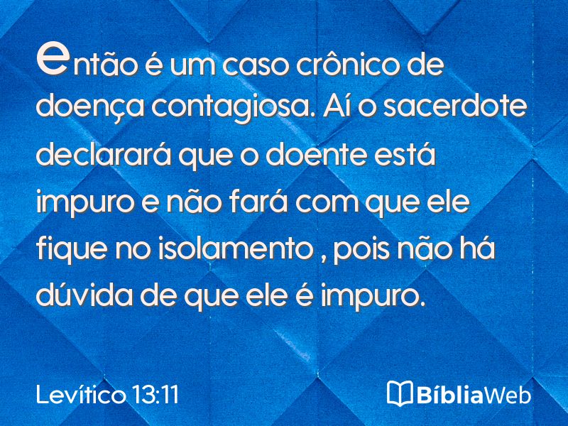 Levítico 13:11 em imagem para compartilhar