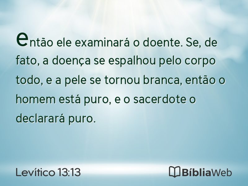 Levítico 13:13 em imagem para compartilhar