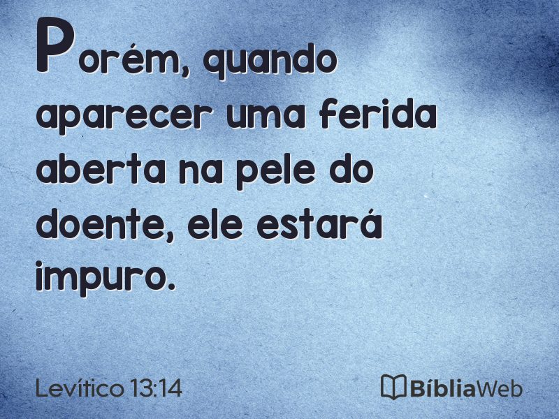 Levítico 13:14 em imagem para compartilhar