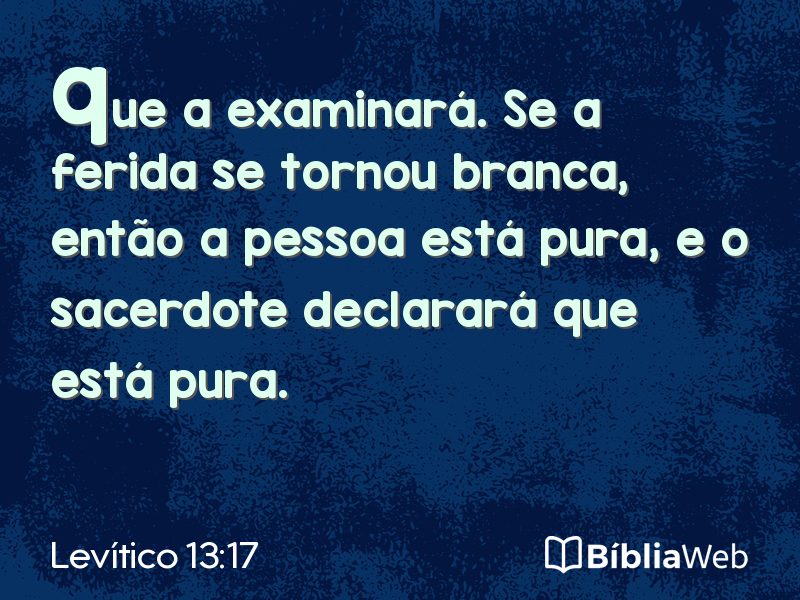 Levítico 13:17 em imagem para compartilhar