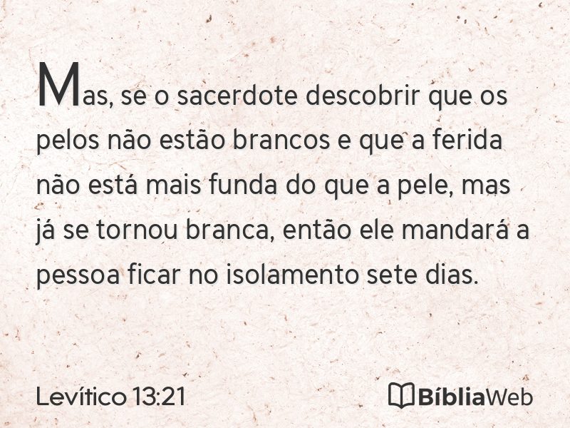 Levítico 13:21 em imagem para compartilhar