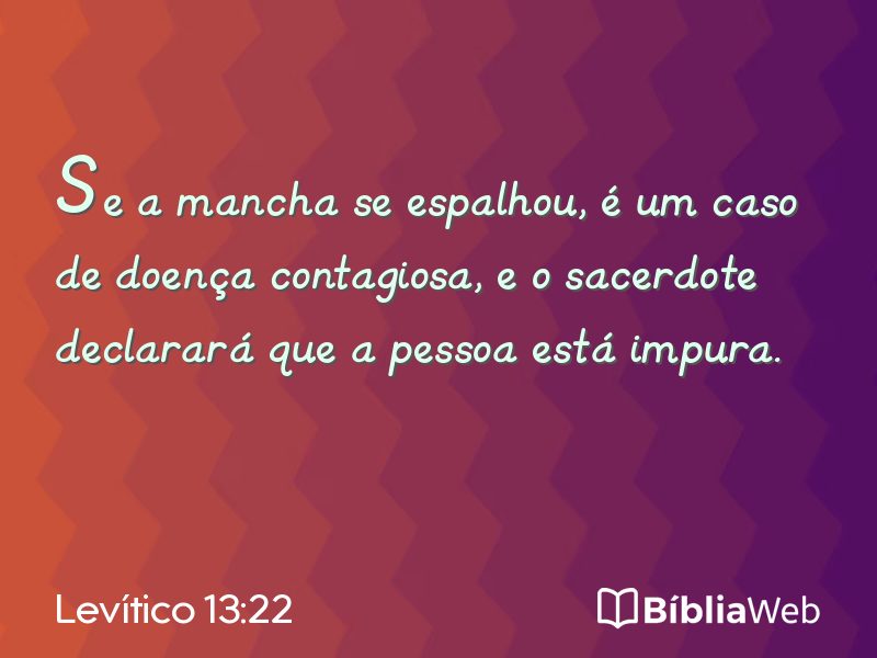 Levítico 13:22 em imagem para compartilhar
